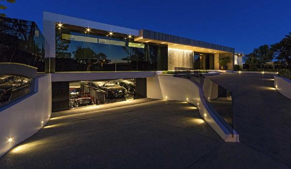 Properties in the hills at night